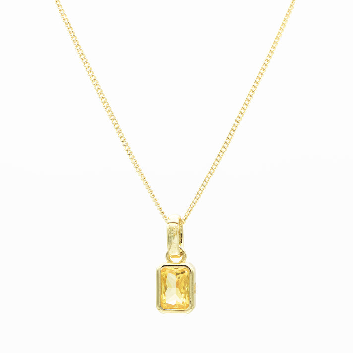 november emerald cut birthstone necklace in 18k gold from prya