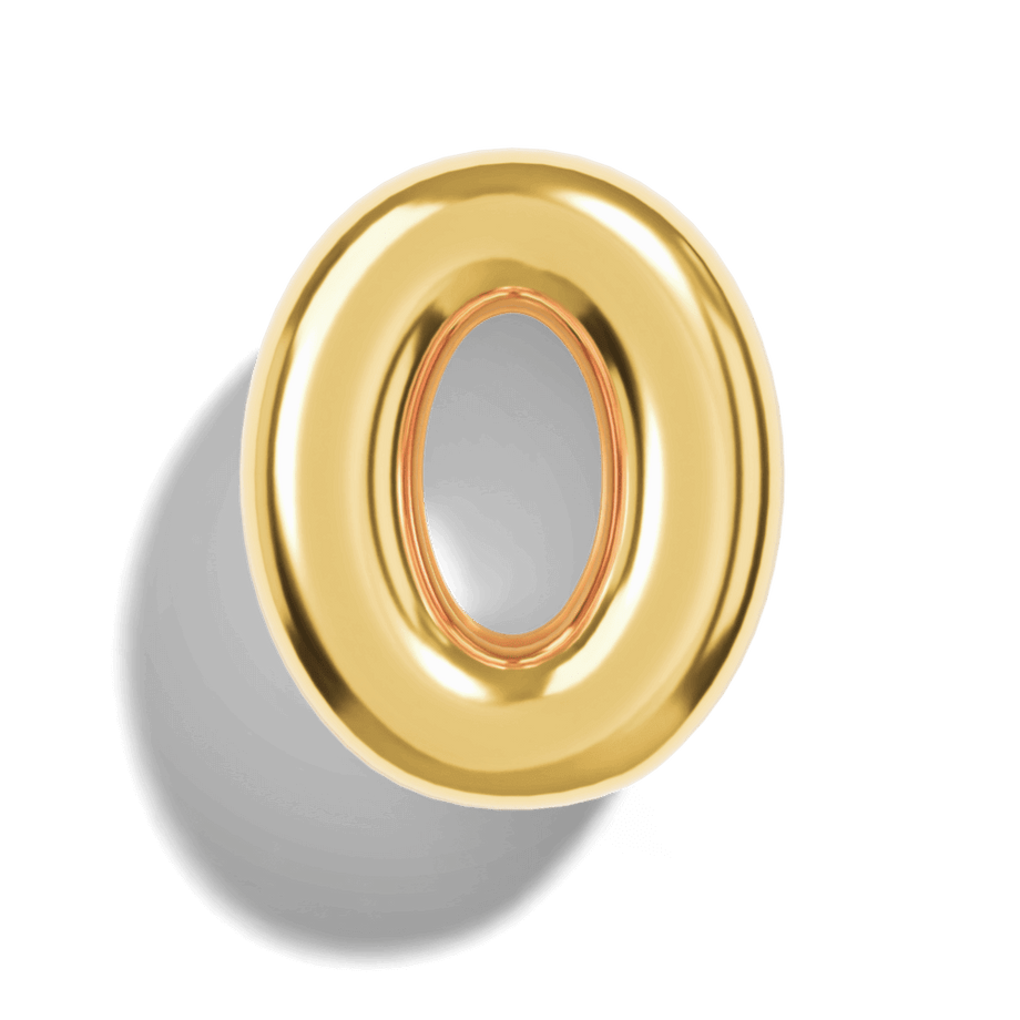 Mirco Bubble Initial Necklace