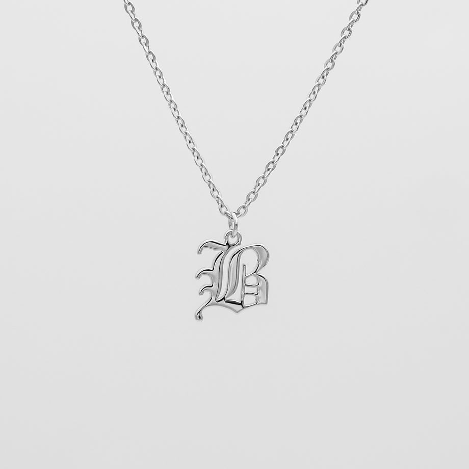 Old English Initial Necklace
