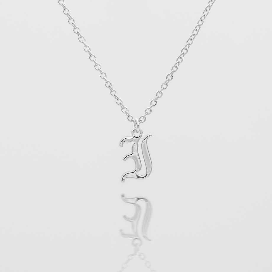 Old English Initial Necklace