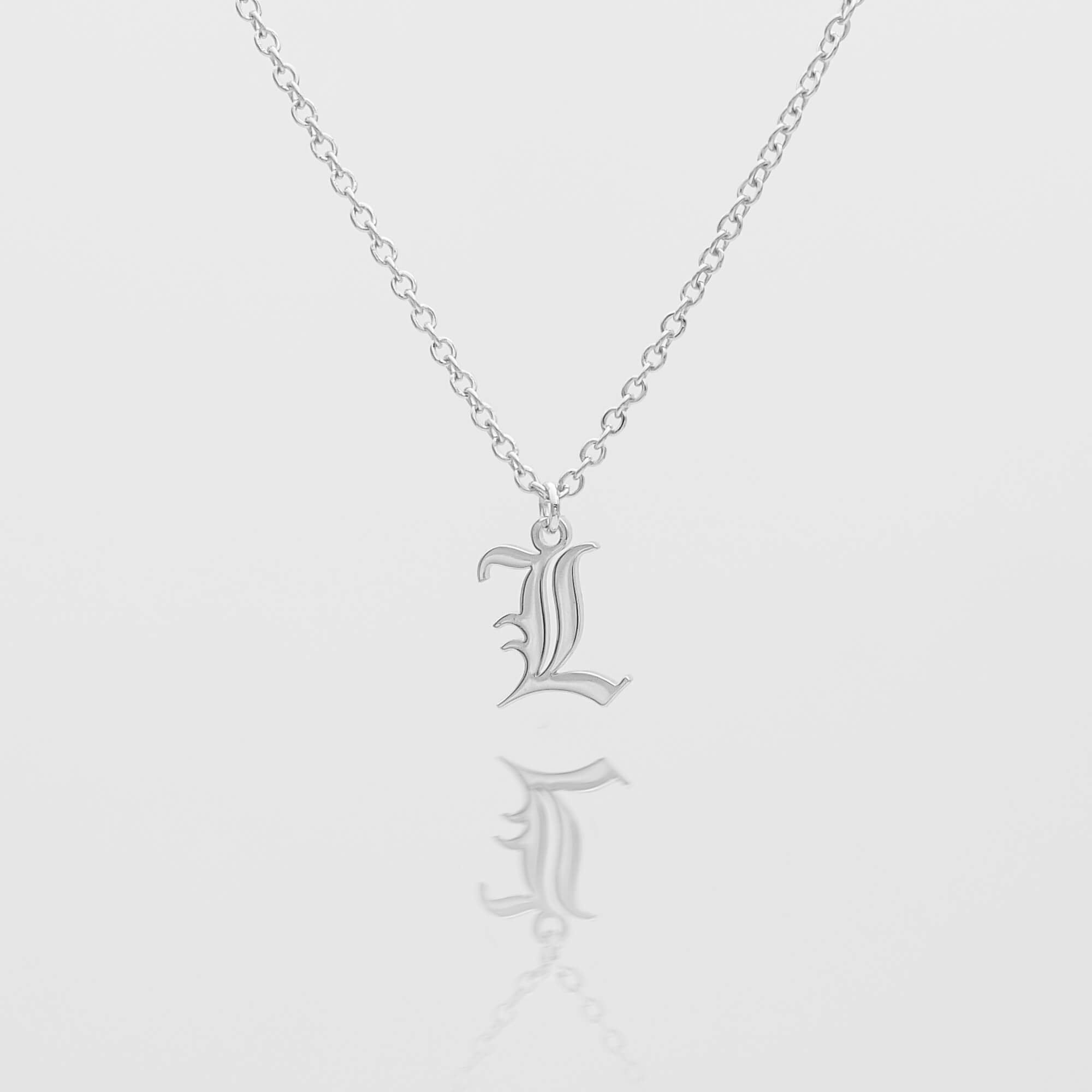 Old English Style Initial Necklace | Personalised Gold & Silver | PRYA