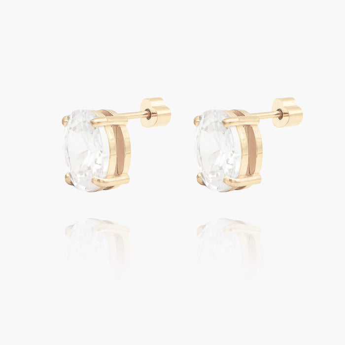 Oval Stud Earrings
