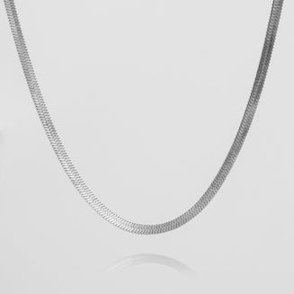 silver filled herringbone necklace from prya