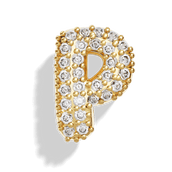 Gold Pave Bubble Letter Charms