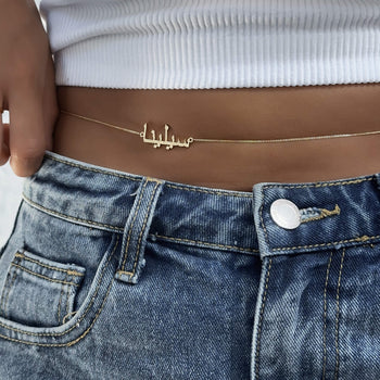 Arabic Custom Name Belly Chain