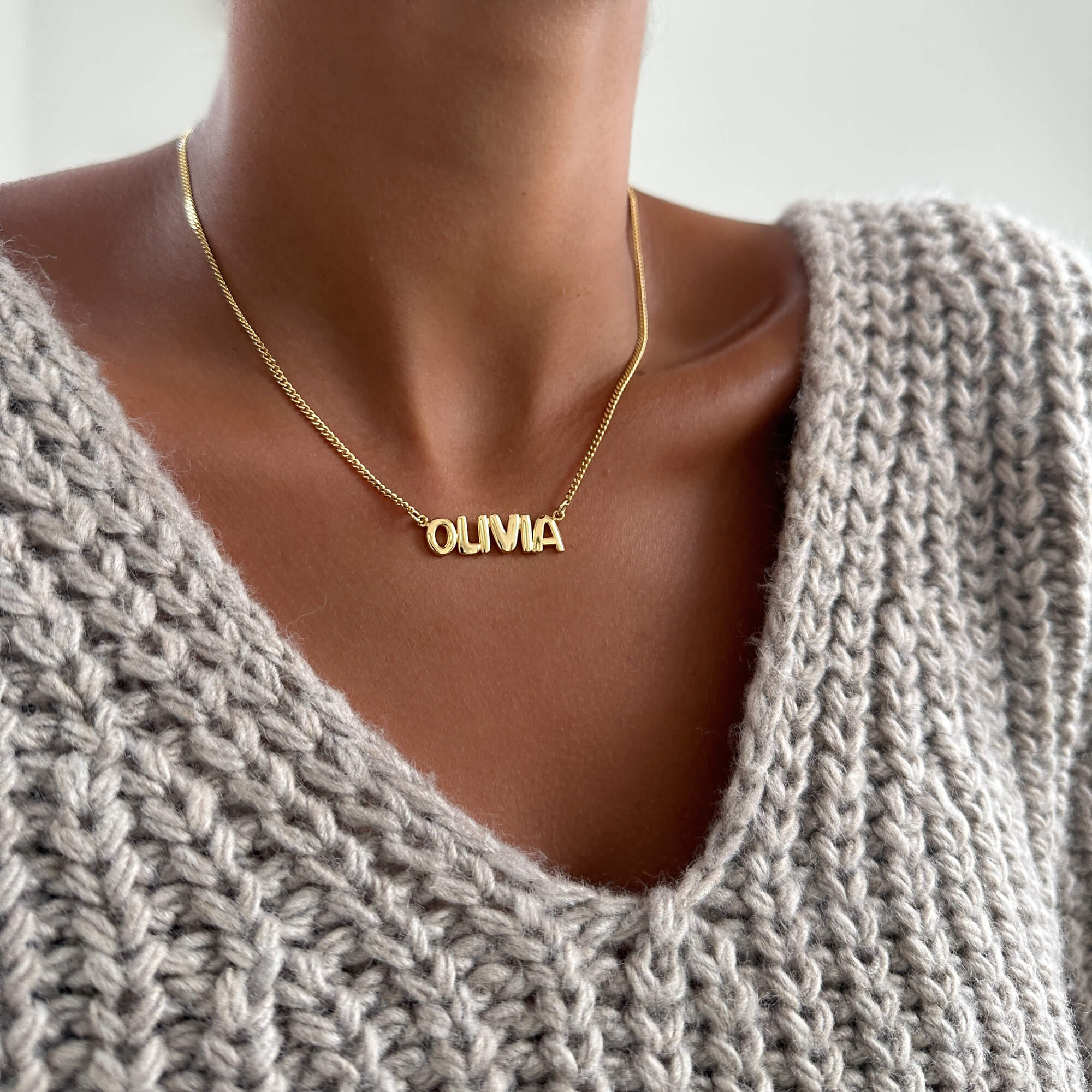 Bubble Custom Name Necklace