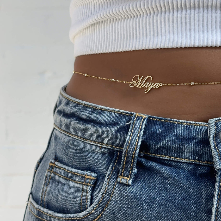 Cali Custom Name Belly Chain