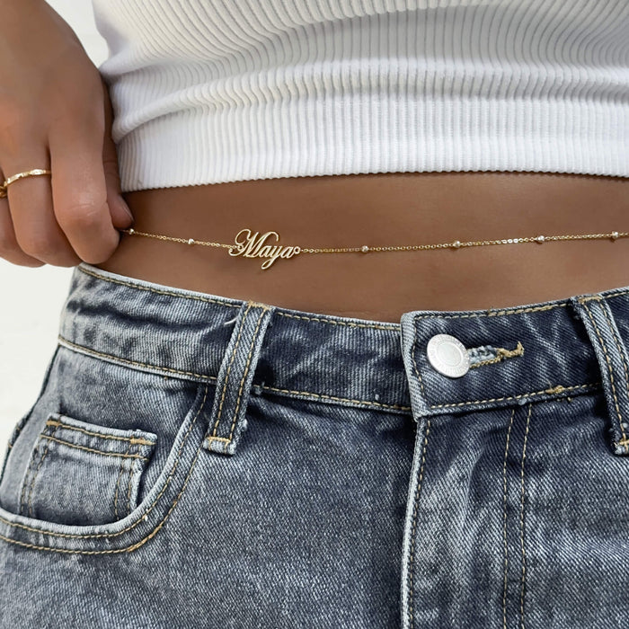 Cali Custom Name Belly Chain