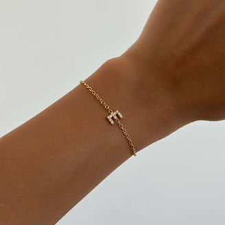 Lana ICY Initial Bracelet