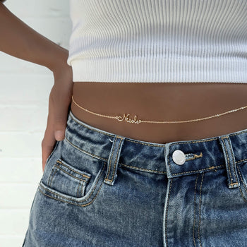 London Custom Name Belly Chain