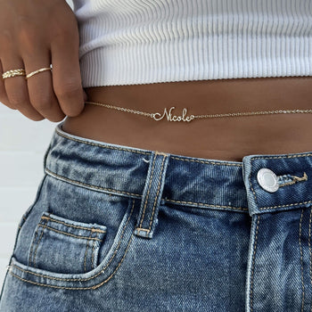 London Custom Name Belly Chain