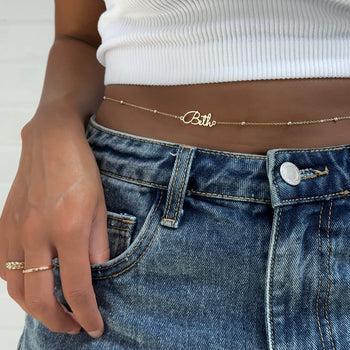 London Custom Name Belly Chain