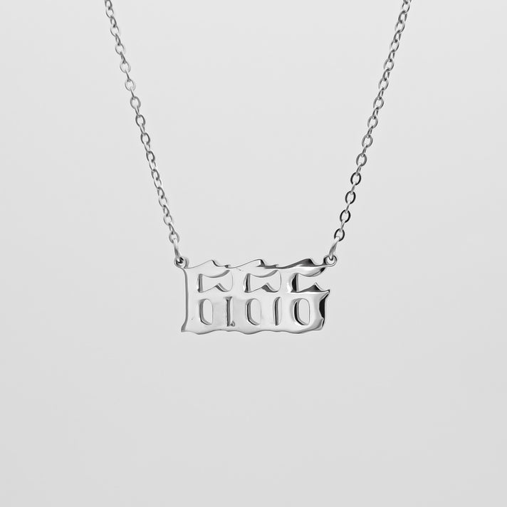 Angel Number necklace available in 18k Gold plated or silver,  number 666, by PRYA