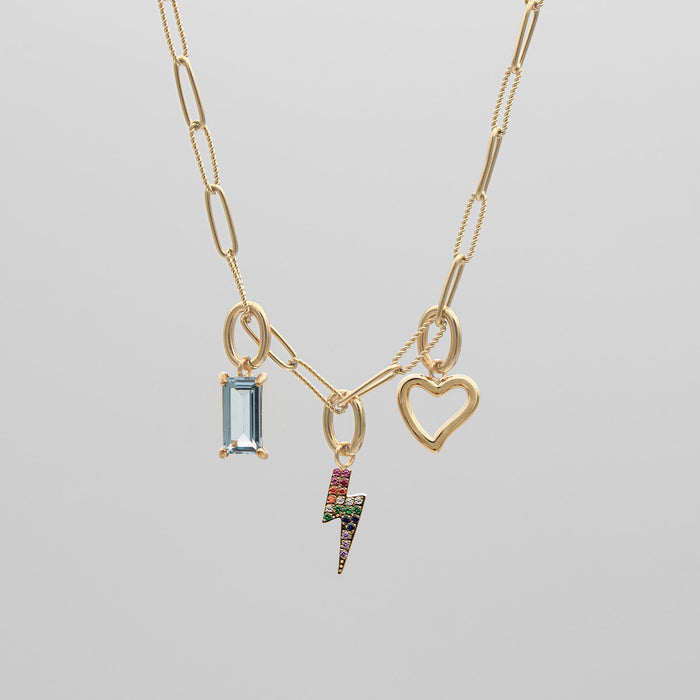 Gold charm necklace from prya