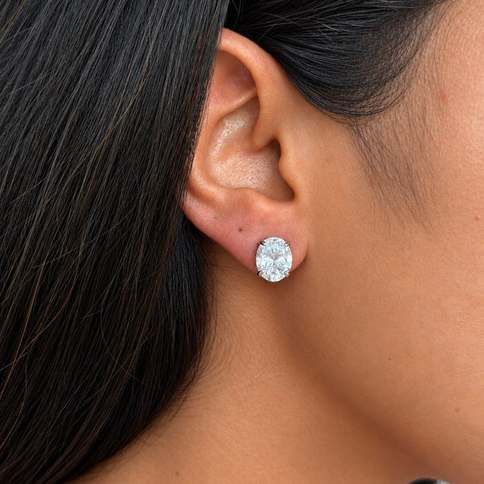 Oval Stud Earrings