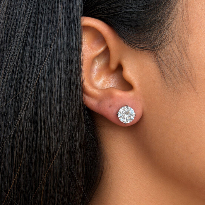Round Stud Earrings