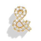 Gold Pave Bubble Letter Charms