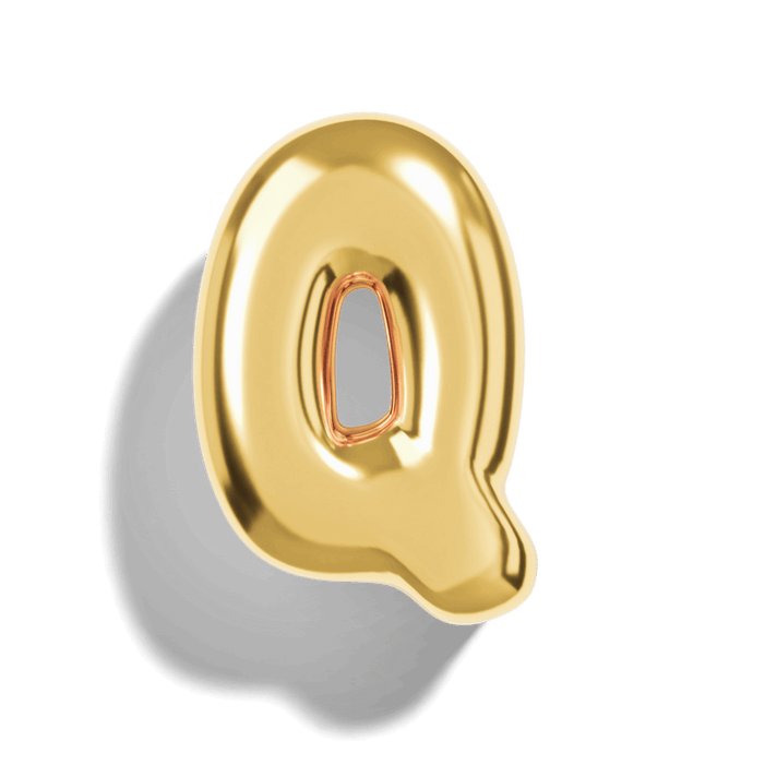 Gold Bubble Letter Charms