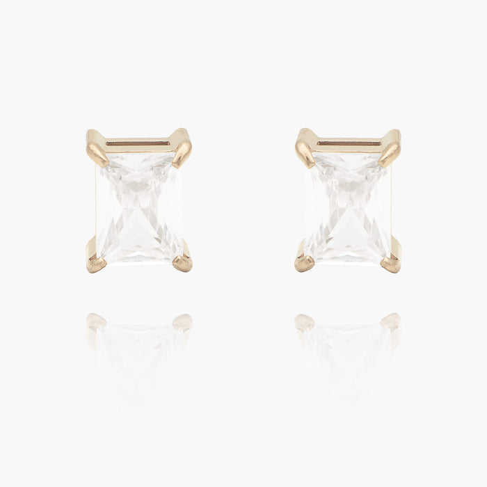 Emerald Cut Stud Earrings