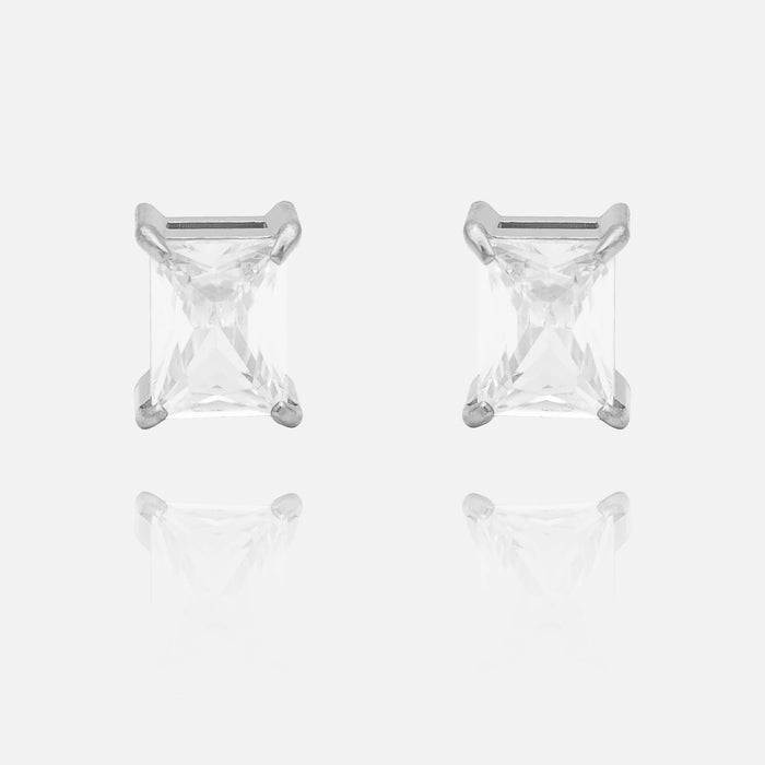 Emerald Cut Stud Earrings