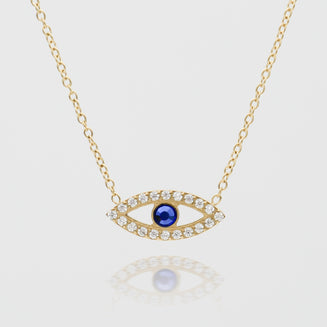 Rhea CZ Eye Necklace