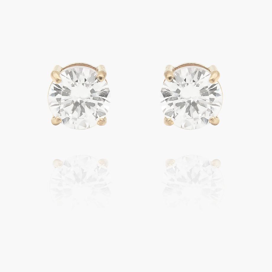 Round Stud Earrings