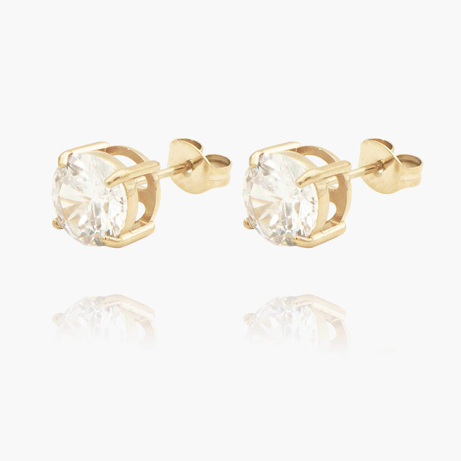 Round Stud Earrings