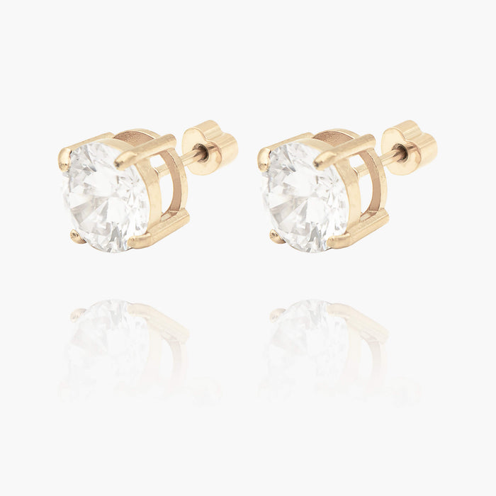 Round Stud Earrings