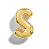 Gold Bubble Letter Charms