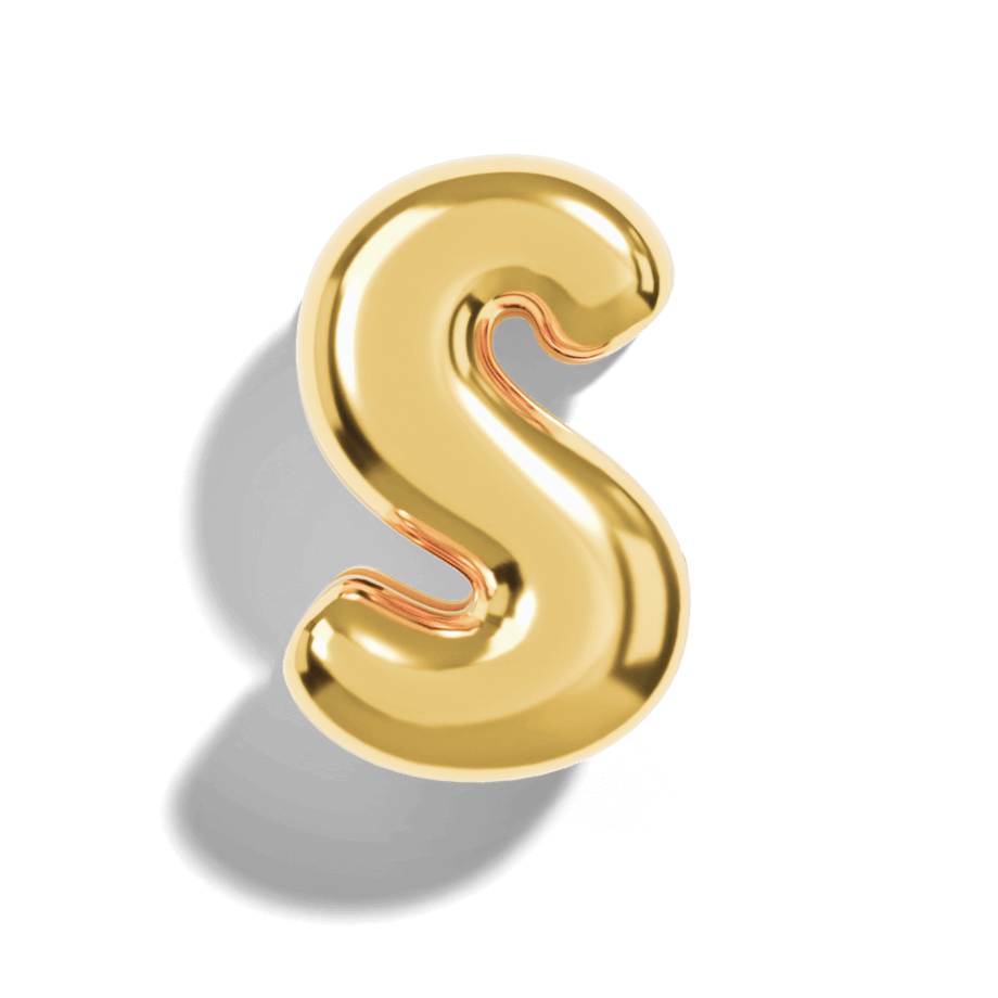 Mirco Bubble Initial Necklace