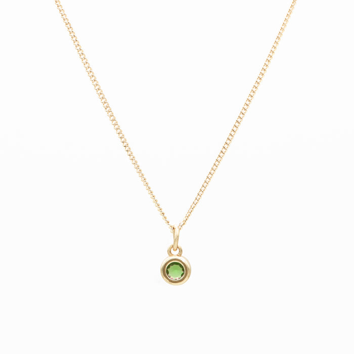 Sloane Round Mini Birthstone Necklace
