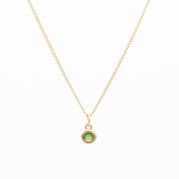Sloane Round Mini Birthstone Necklace