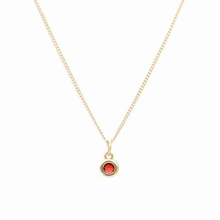 Sloane Round Mini Birthstone Necklace