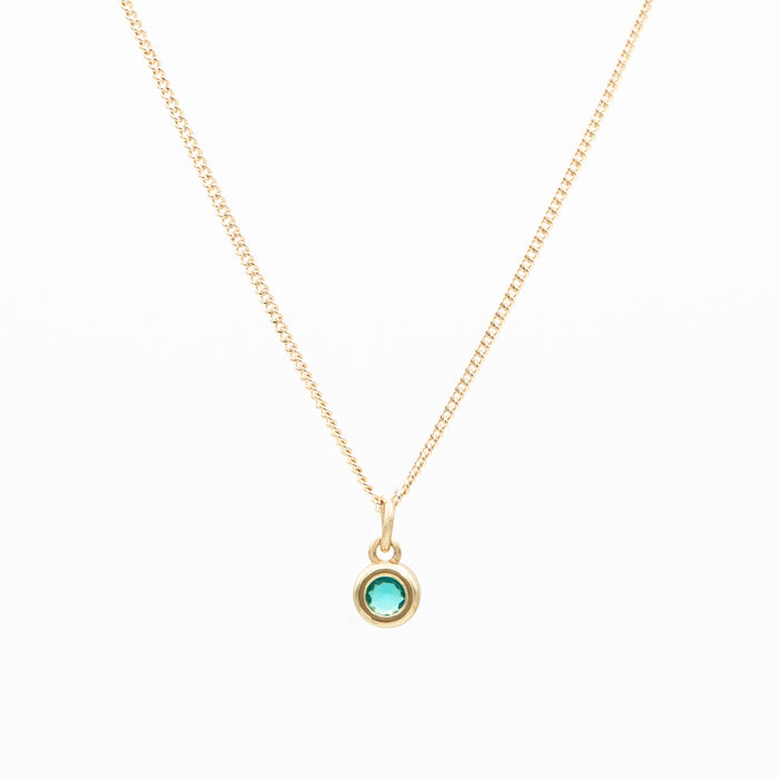 Sloane Round Mini Birthstone Necklace