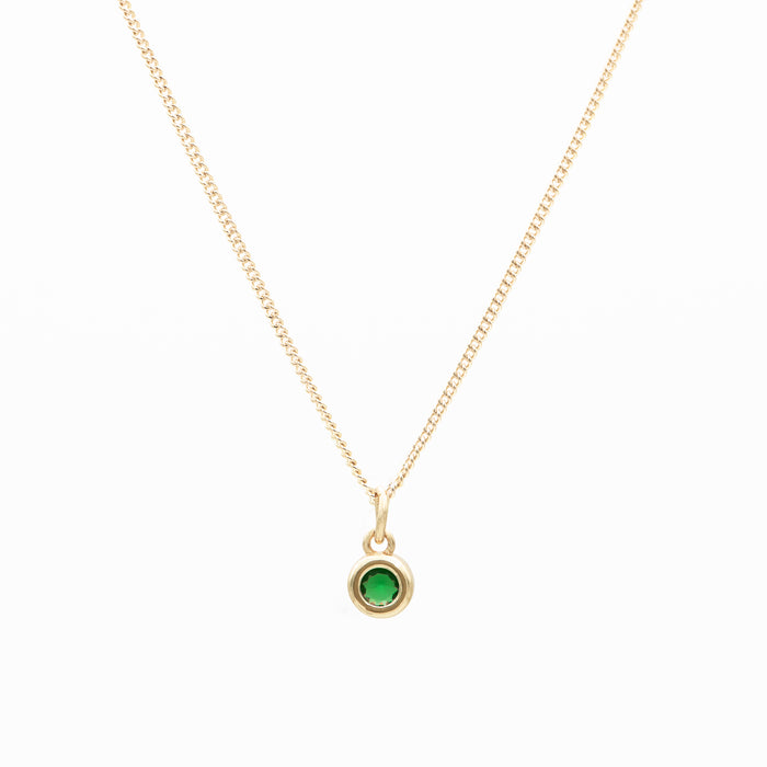 Sloane Round Mini Birthstone Necklace