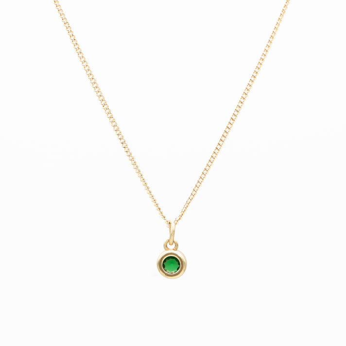 Sloane Round Mini Birthstone Necklace