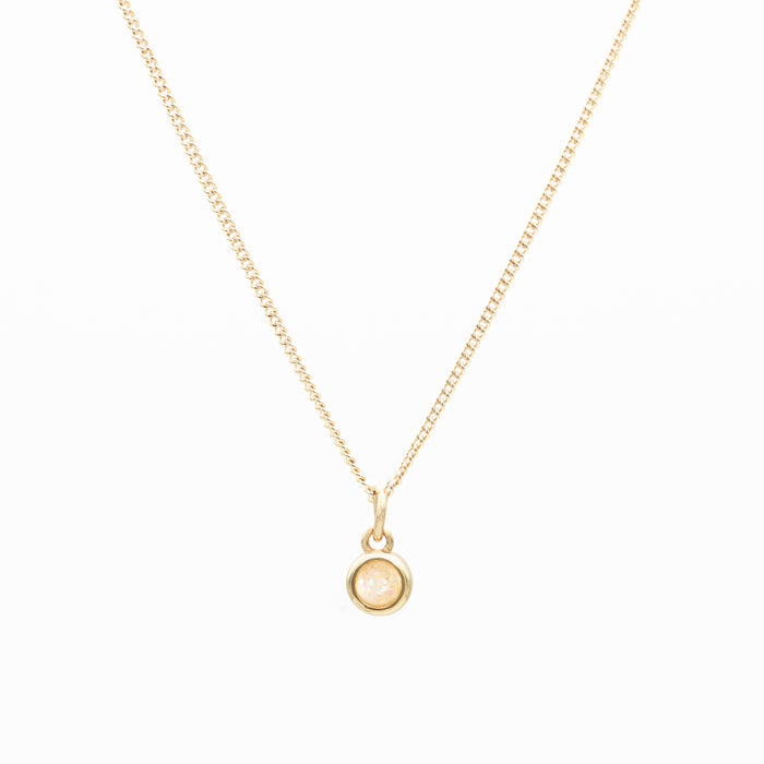 Sloane Round Mini Birthstone Necklace