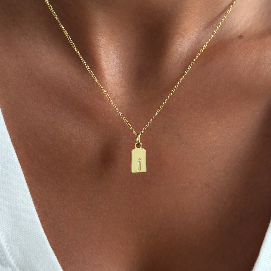 Sloane Initial Tag Necklace