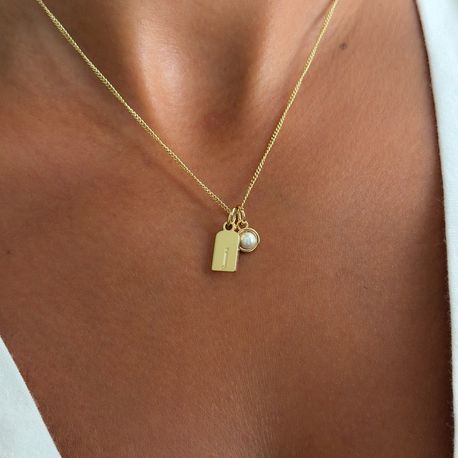 Sloane Initial Tag Necklace