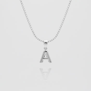 mini bubble initial necklace available in 18k gold or silver plated stainless steel from prya