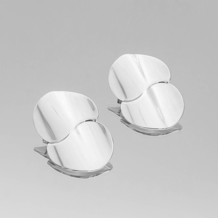 snoh chunky drop earrings in silver plated from prya