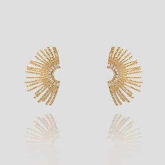 Solana fan earrings in 18k gold plated from prya