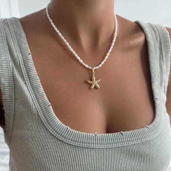 Ariel Starfish Pearl Necklace