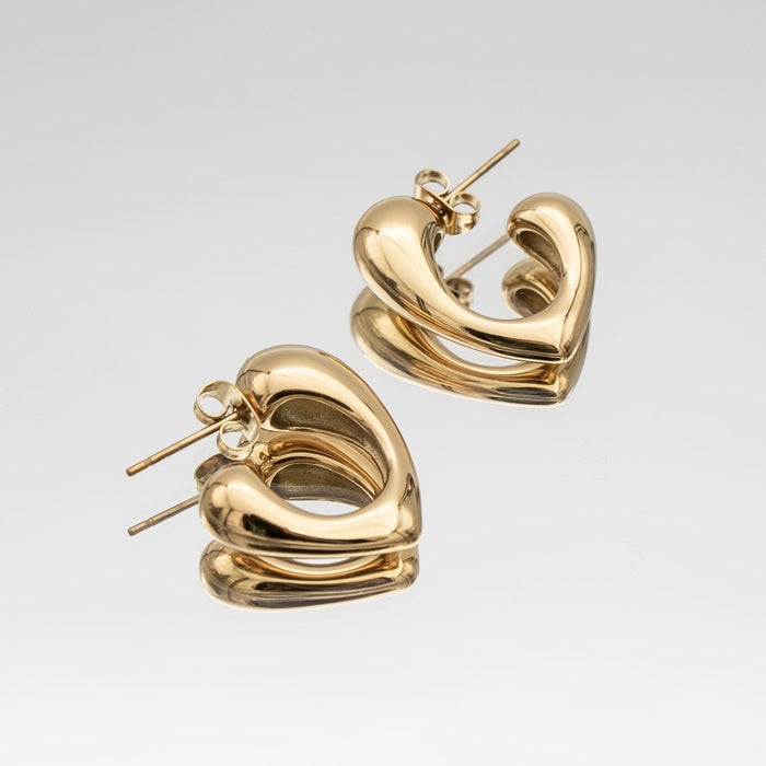 Tara half hoop earrings in 18k gold plated from prya