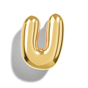 Gold Bubble Letter Charms