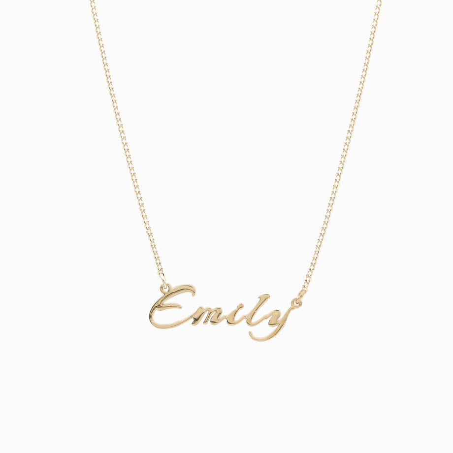 Vienna personalised name necklace in 18k gold plated stainless steel from prya