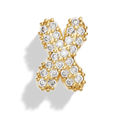 Gold Pave Bubble Letter Charms