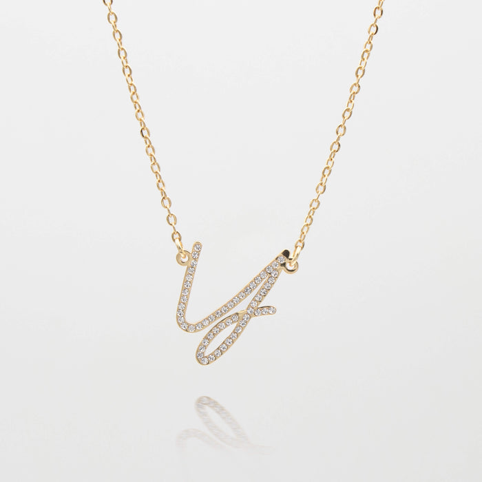 sydney initial necklace with letter 'y' in gold from prya