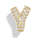 Gold Pave Bubble Letter Charms