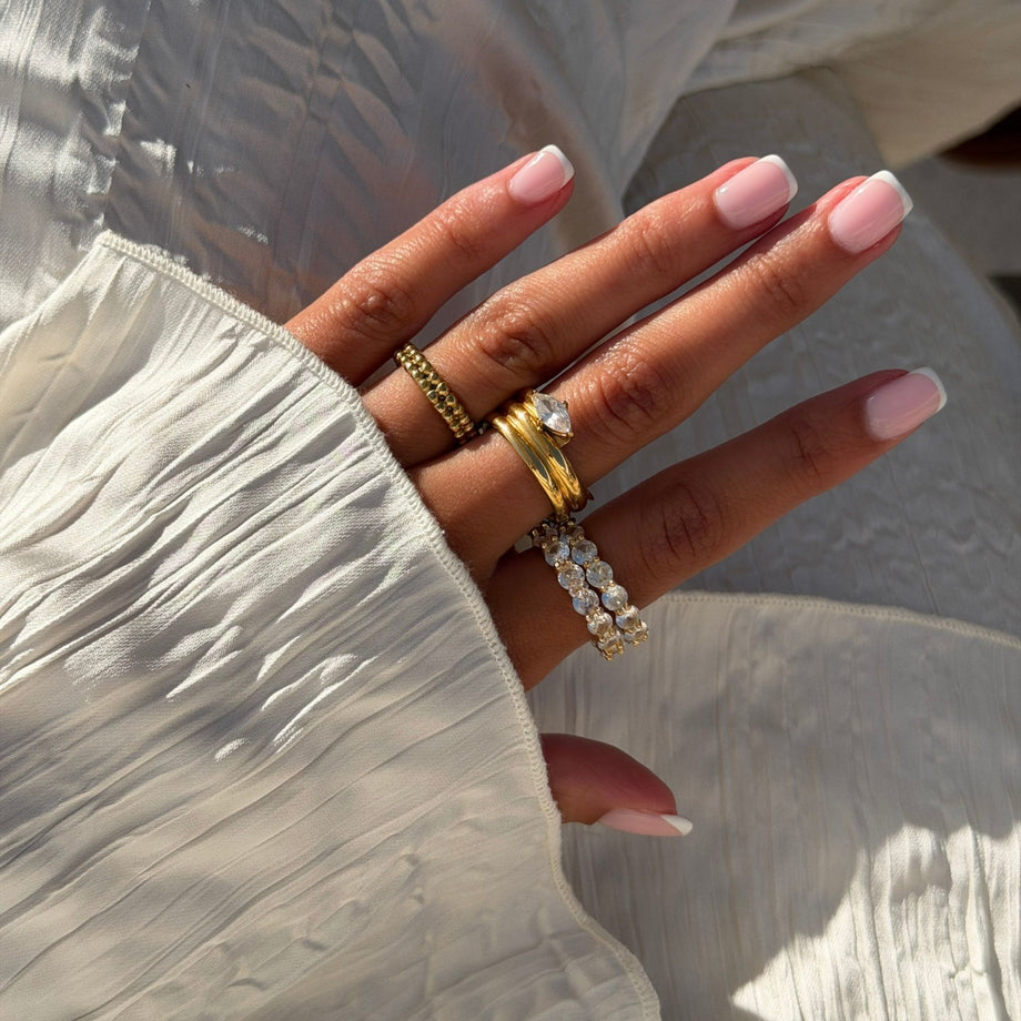 Aiza Beaded Band Ring